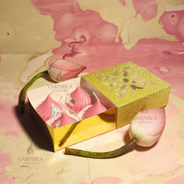pink Modak Candles - Pack of 4