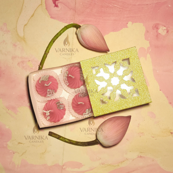 pink Modak Candles - Pack of 4