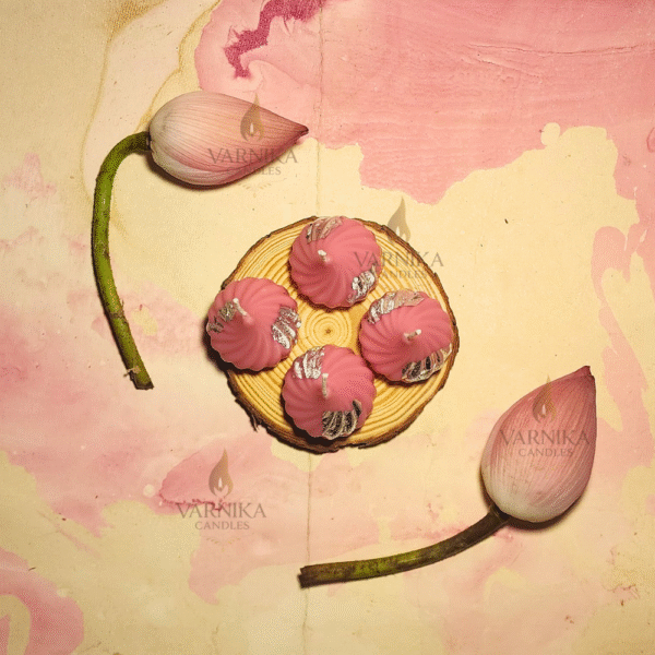 pink Modak Candles - Pack of 4