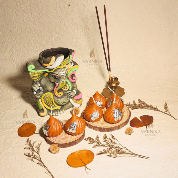 Brown Modak Candles - Pack of 6