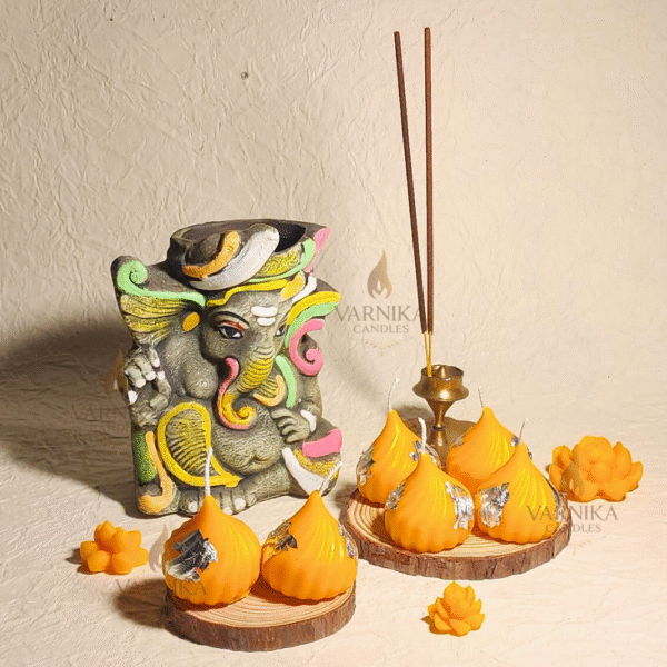 orange Modak Candles - Pack of 6