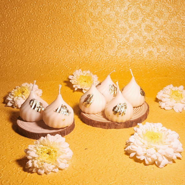 White Modak Candles