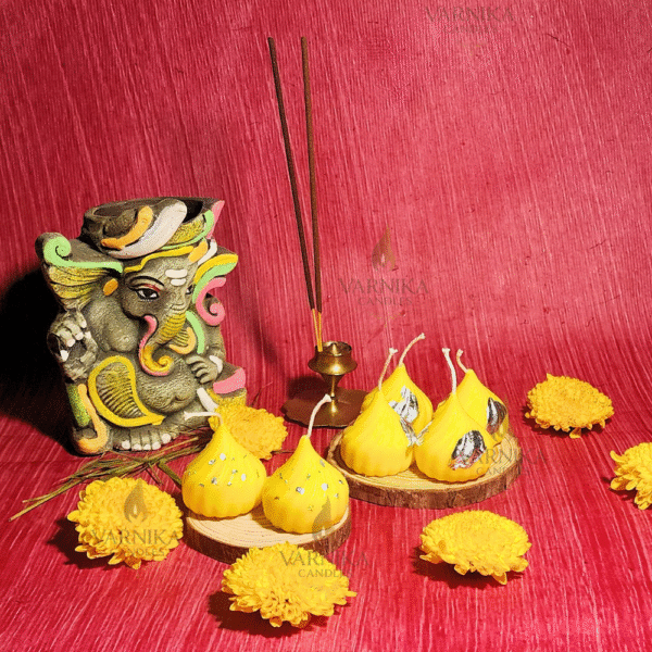 Yellow Modak Candles - Pack of 6