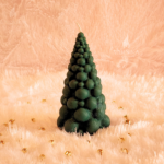 Green Bubble Christmas Tree Candle