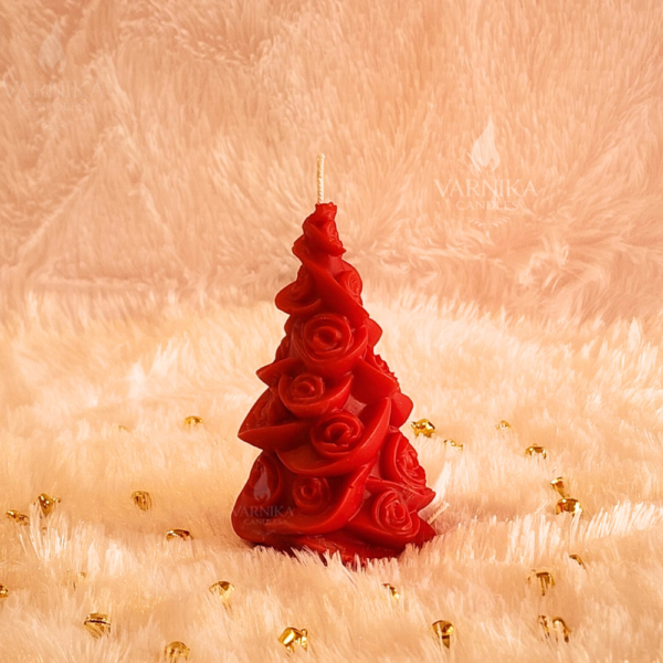 red rose christmas tree