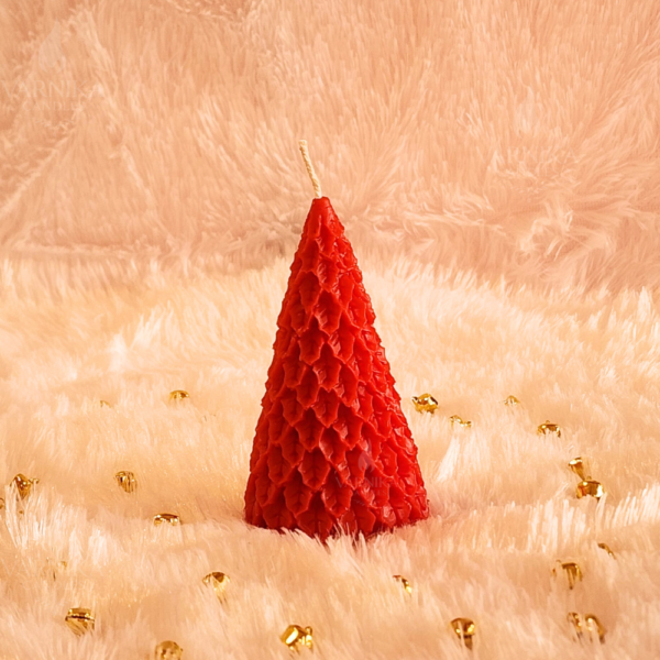 red cherry leaves tree candle