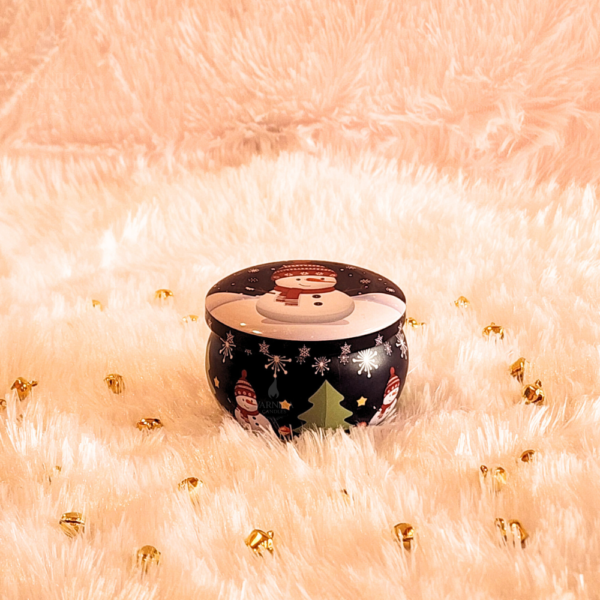 Christmas Tin Candle Jar - Oud Fragrance