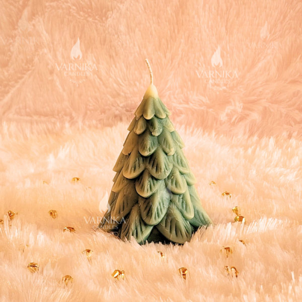 Green Snowy Christmas Tree Scented Candle
